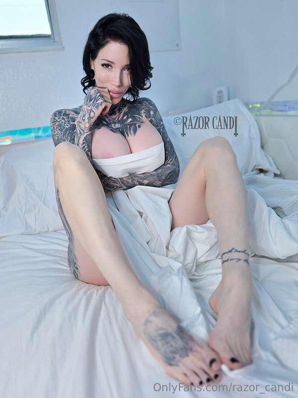 Wanna play footsies?unlock to see the topless/nude version o..