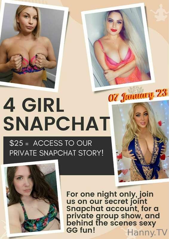 ‼️ 4 GIRL JOINT SNAPCHAT ‼️
On the 7th Jan 2023 we are getti..