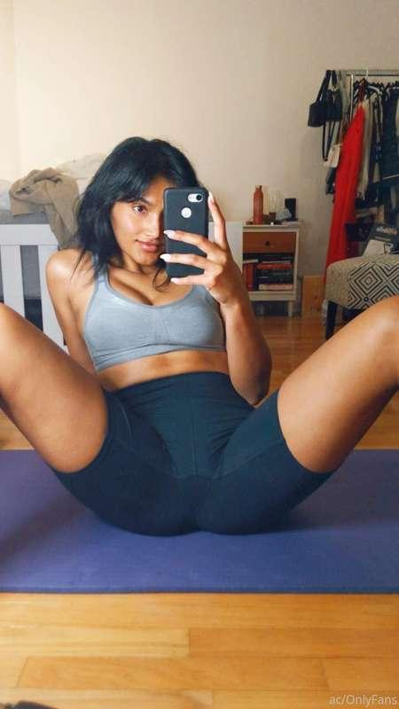 A lil sweaty post pilates Angel 😛💦