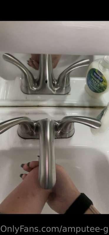 Safe for work: washing my arm after lunch 🥜