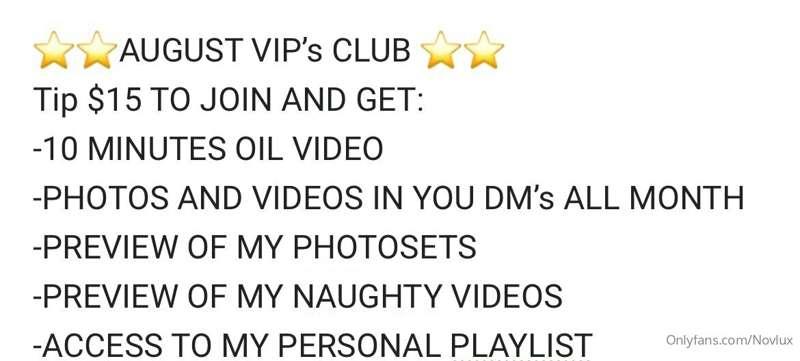 🌟AUGUST VIP CLUB🌟 this offer is expired and tips wont count ..