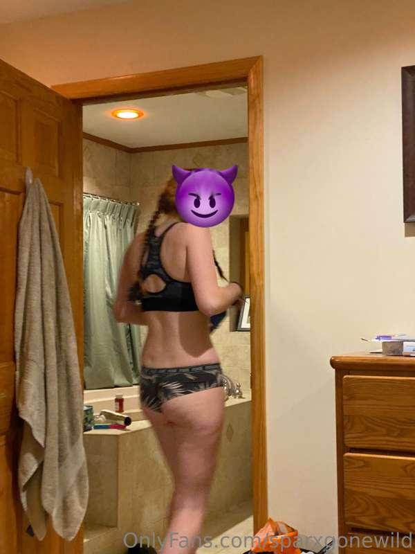 Getting ready this morning, apparently taken with a potato l..
