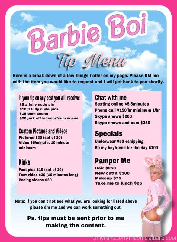 I’ve heard that a tip menu is a staple here on ONLYFANS so I..
