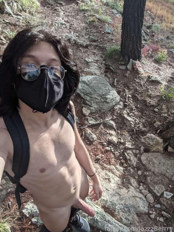 Does my ass look fat in nature? + some dick