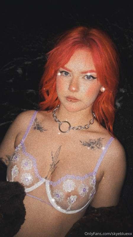 I took Videos of me playing in the snow topless hehe, who’d ..