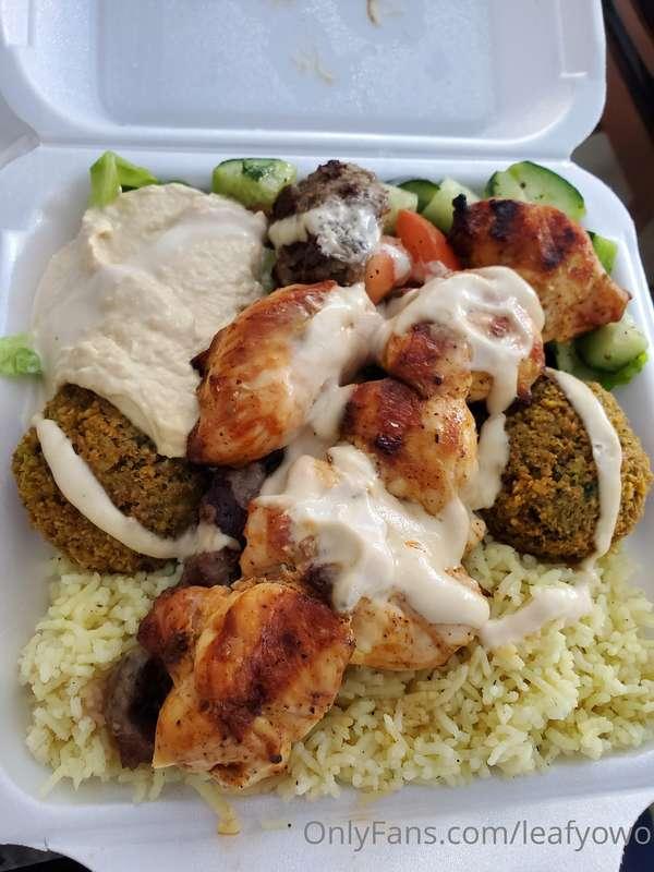 Chicken, Kafta, Falafel Plate from Falafel King 👑