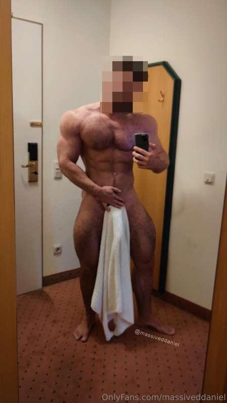 Getting ready for a night out! 🍺 My briefs are struggling to..