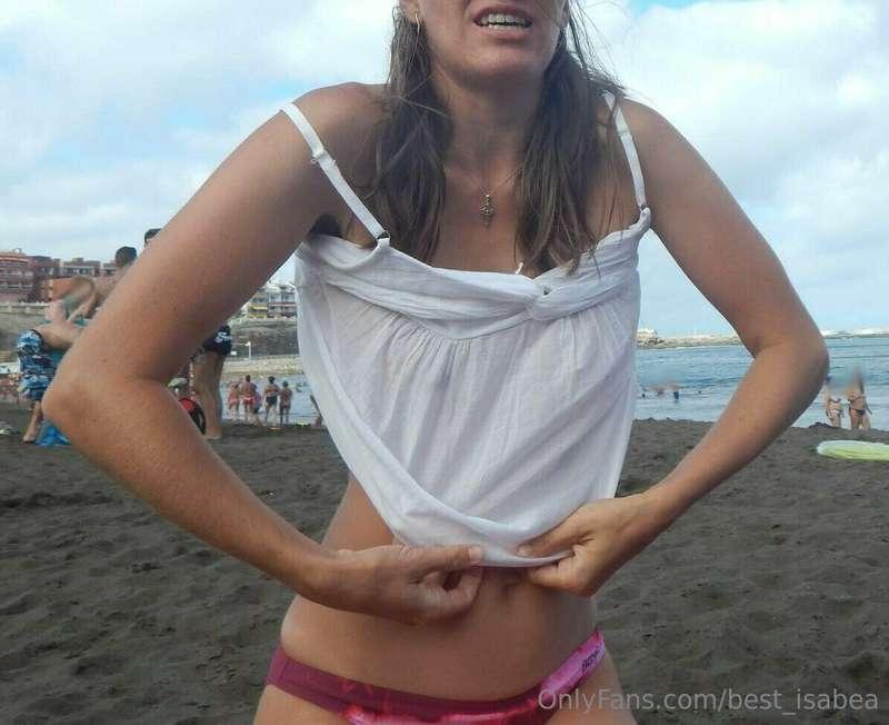 It's so hard to put this top on when I'm still wet