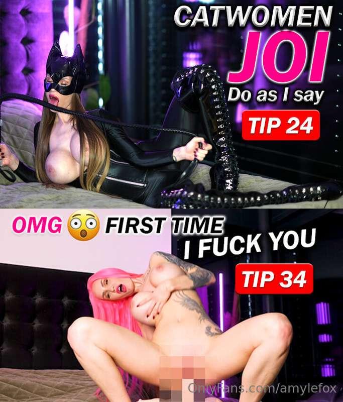 Tip menue of the week 🍆💦  1. ASMR MEGA JOI CHALLENGE😈🥵🍆💦 CAT..