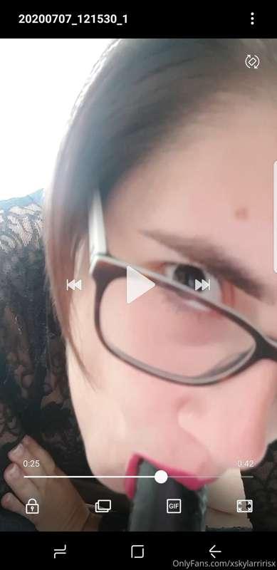 watch me sucking this dildo now and imagine it's your hard c..