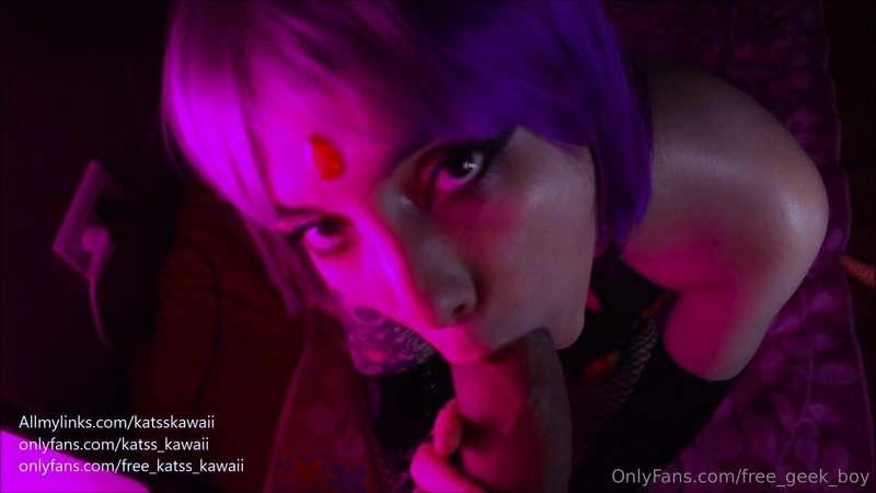 Raven from T Titans! with @free_katss_kawaii Blowjob and Fac..