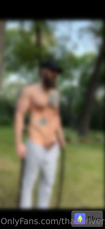 Jumping rope, but with my cock and balls out. Watch it bounc..