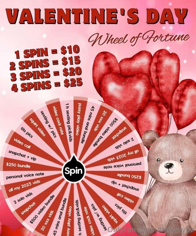🧸❤️ ***VALENTINE'S DAY WHEEL*** ❤️🧸 - 𝘛𝘐𝘗 𝘛𝘖 𝘚𝘗𝘐𝘕 𝘈𝘕𝘋 𝘞𝘐𝘕 𝘉𝘐..