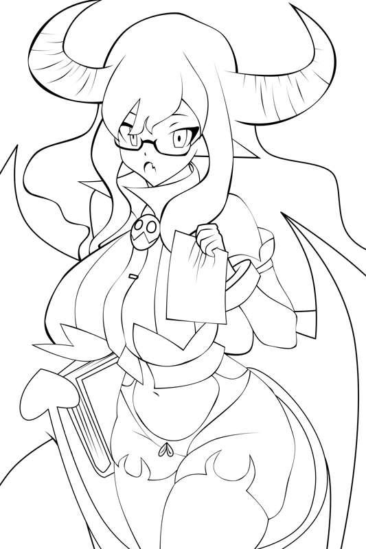 Succubus Teacher WIP and lines