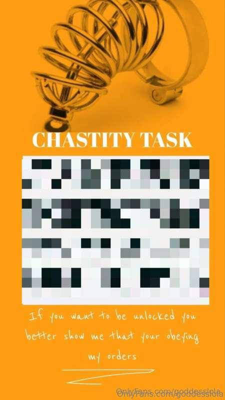 I’m going to punish you with a chastity task!