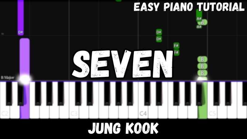 Easy MIDI - Jung Kook - Seven ft. Latto (Atlantic Notes Arrangement + Tempo + Colors + Key)
