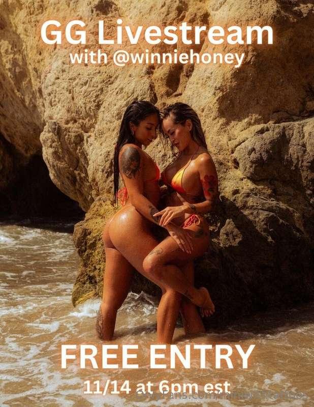 Going live tomorrow night with @winniehoney 😈