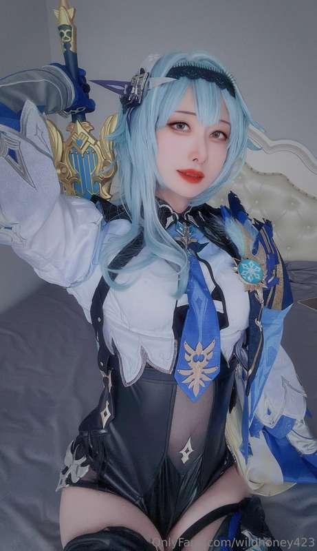 Try on new outfit, Eula of Genshin Impact❤