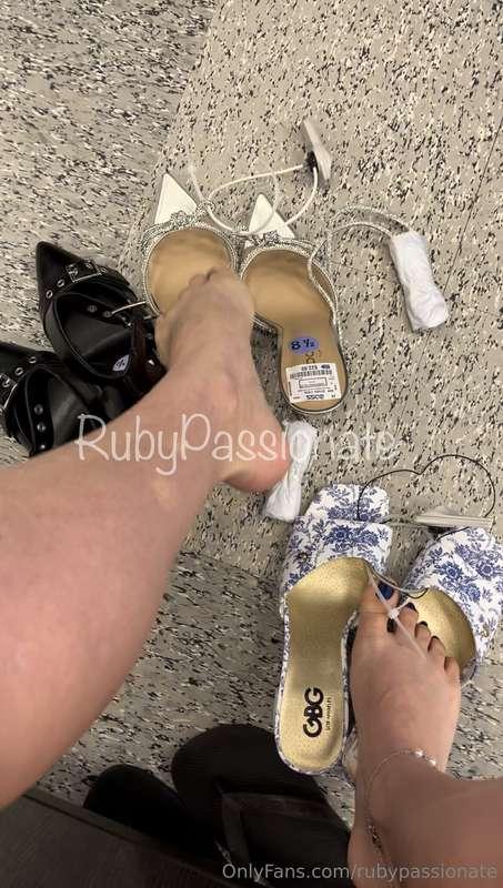 Come with me as I try on some heels at the store