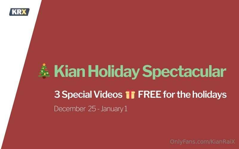 🎄 Kian Holiday Spectacular🎁 3 Special Videos, FREE for the h..