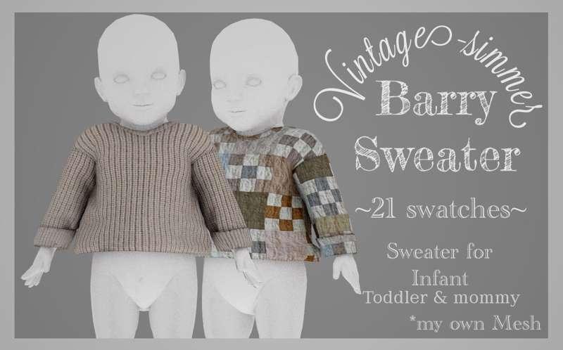˗ˏˋBarry Sweater (todd,infant,adult) ˎˊ˗ Public realase: June 26