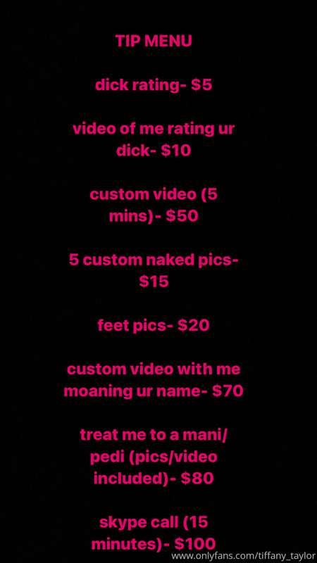 updated tip menu, message me with ANY requests 😘
