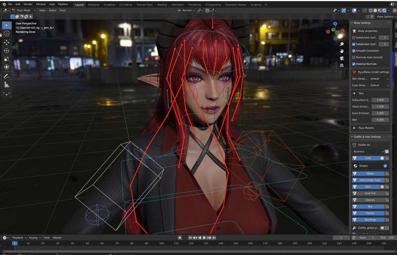 Pre-release: Daemon Girl Business Suit!