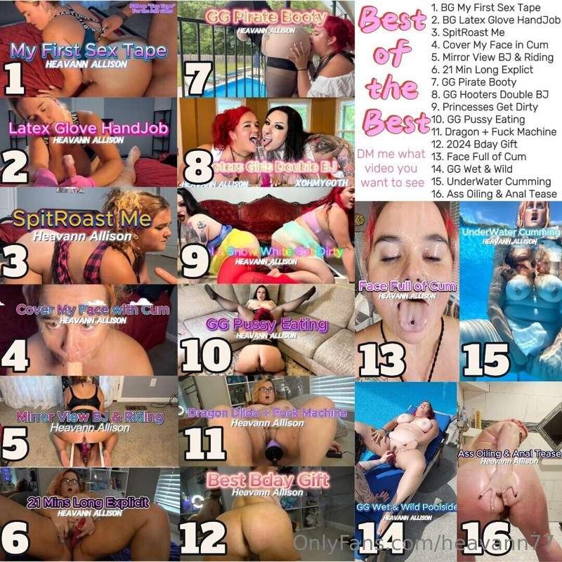 **Best of the Best Video List** ***DM me what videos you wan..
