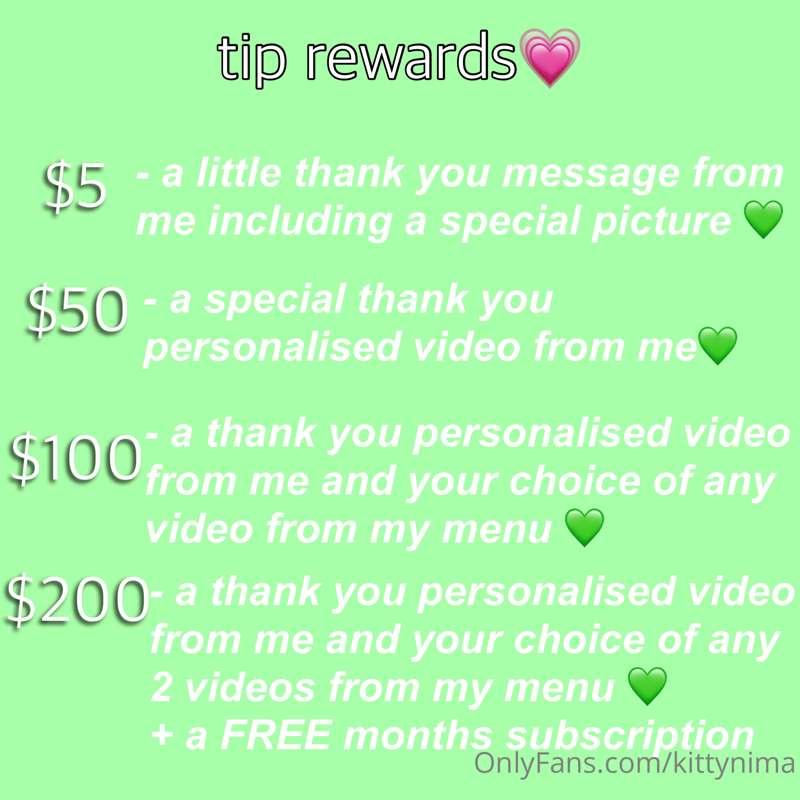 tip menu/my cosplay fund :)💚 all these tips will ONLY be spe..