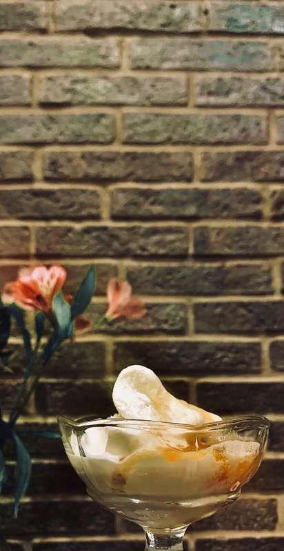 Sweet cream and blurry wall