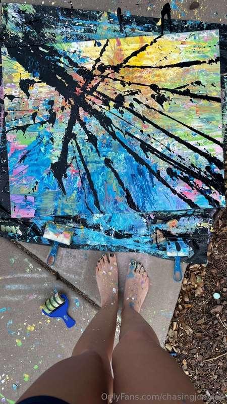 Sometimes I paint and get messy. 🎨 