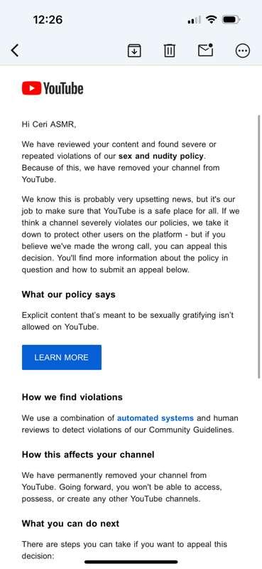 Channel Terminated