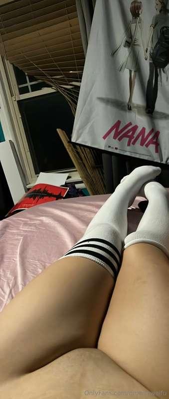 Do you like me in thigh high socks? (I have pairs you can bu..