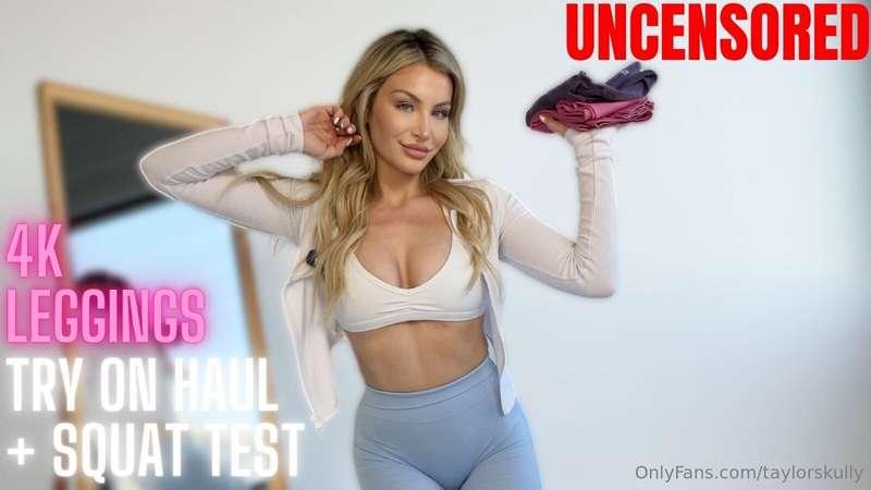 4K LEGGINGS TRY ON HAUL + SQUAT TEST (UNCENSORED)Longest try..