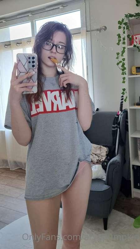 Straight out of the shower, can't bother to wear pants and h..