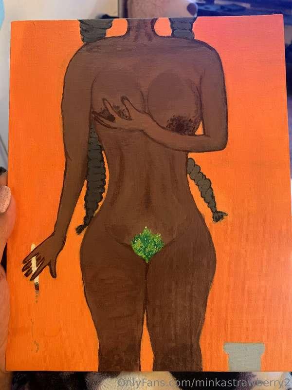 I think I’m alll done with my first nudieee painting 🥵🥵