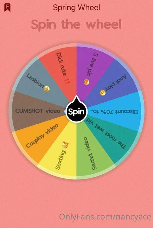 😋JULY- SPIN THE WHEEL 😋

 
❤️ My love, spin the Wheel for so..
