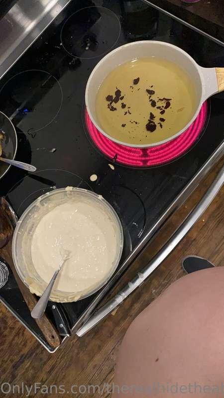 New favorite snack 😈 fried pancakes with brown sugar and cho..