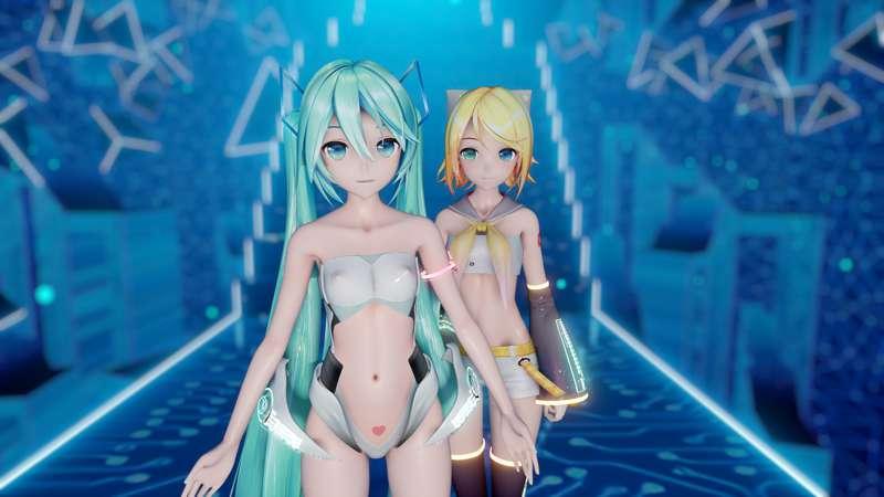 MMD with Miku and Rin is getting ready!