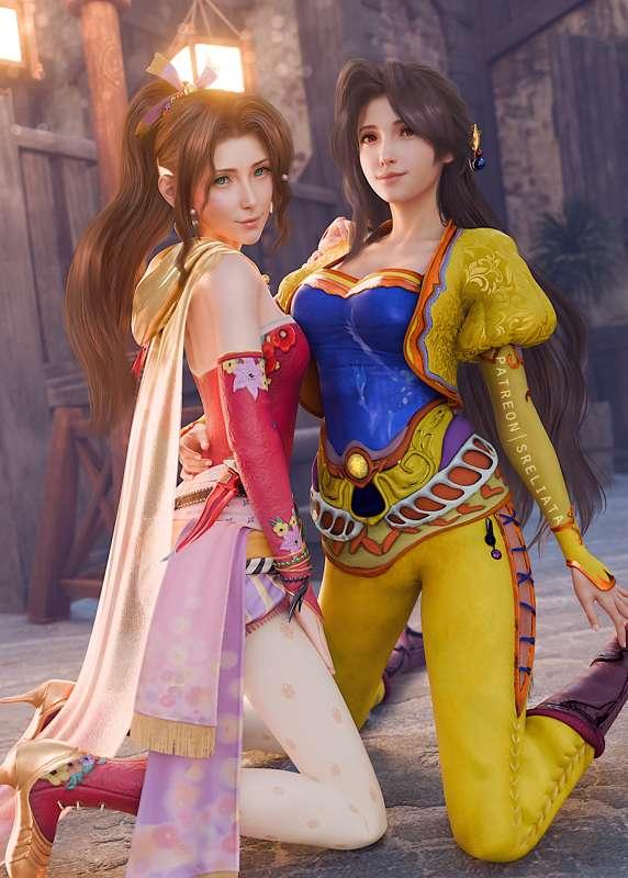 Aerith & Tifa - FF6 Girls - 4K