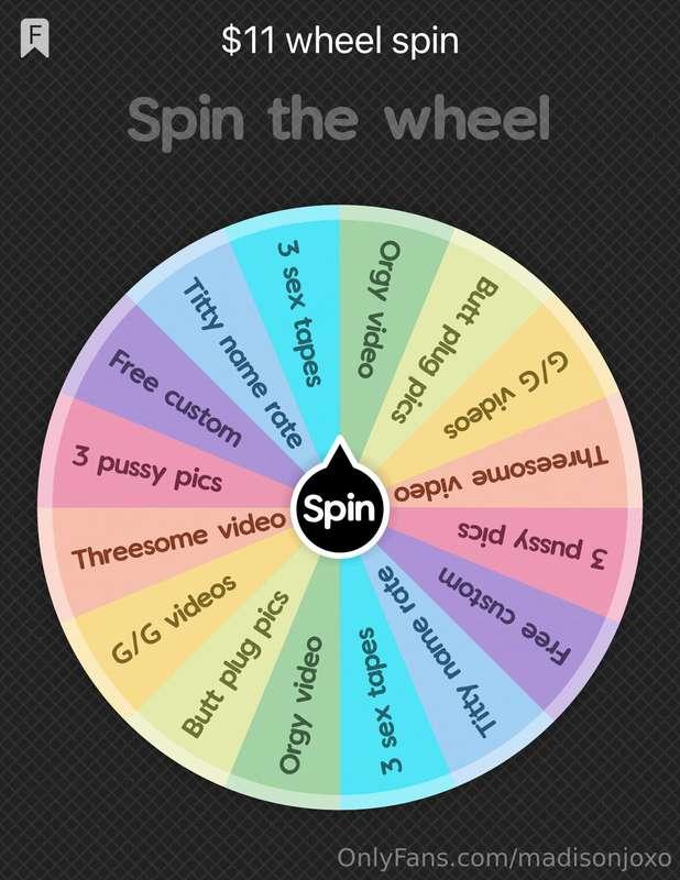 **Tip $11 for 1 spin!**  ***Tip $20 for 3 spins!***