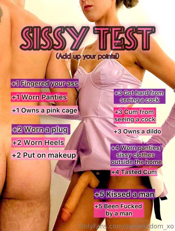✨1-9: You’re not entirely a sissy but you do like the idea o..