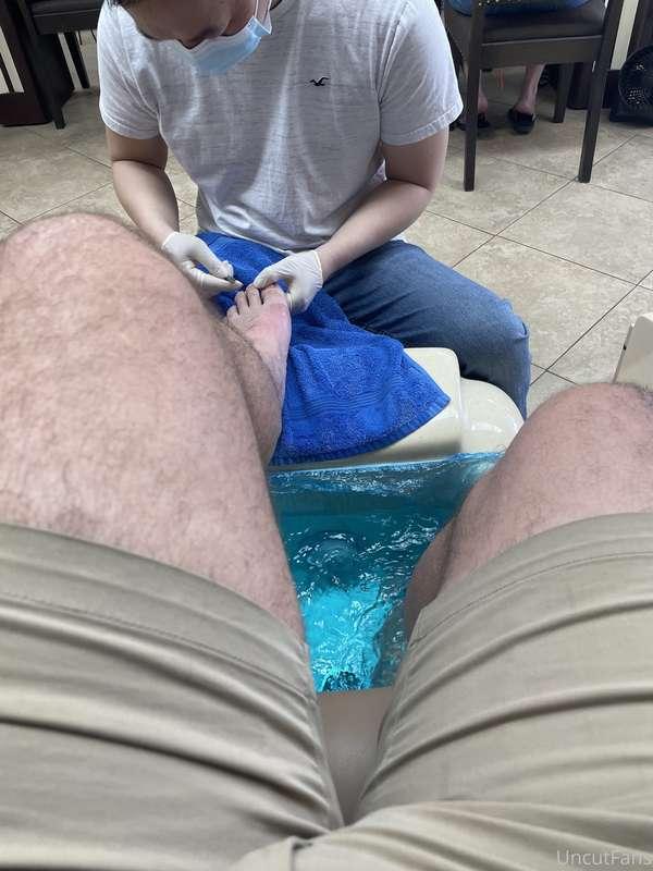 Feet being done, I need my cock sucked while I relax, then y..