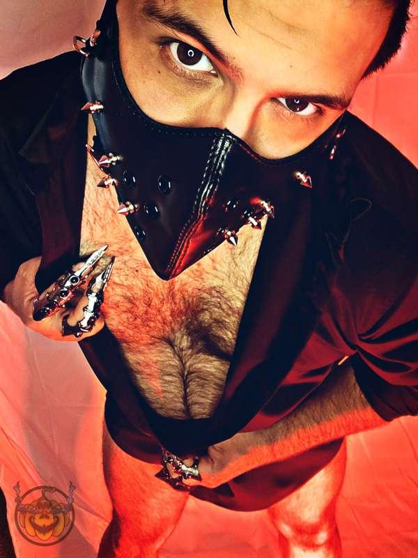 Masked man is horny and in need of assistance