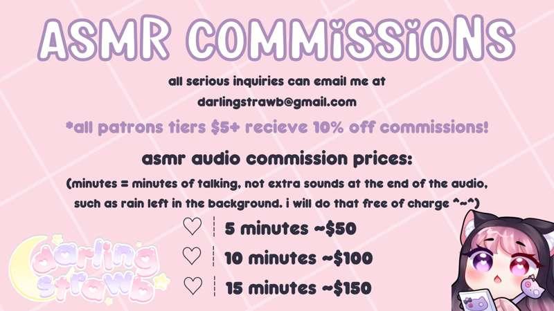Patreon Early Access to ASMR Comms 💕✨