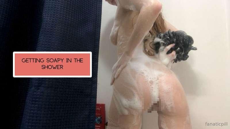 washing my tiny little body in the shower, rubbing soap all ..