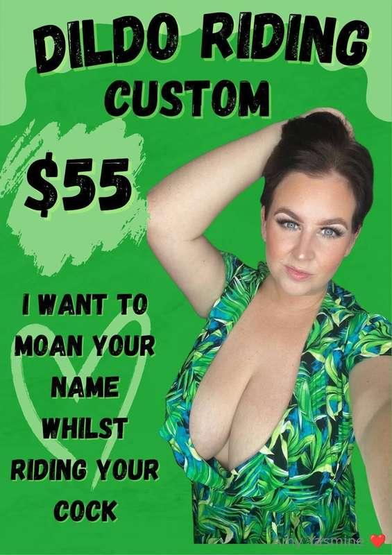 Your name on my lips while I ride my toy like a slut… $55 cu..