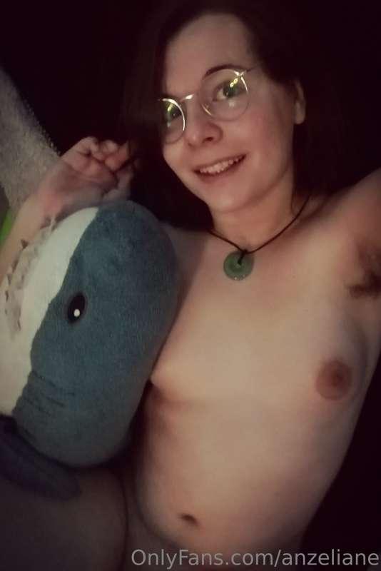 A girl and her cute shark!