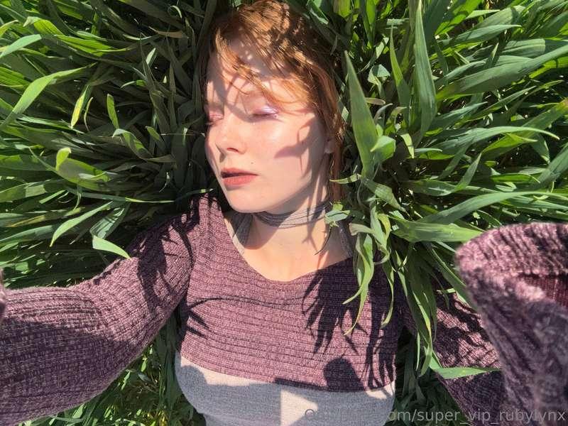 Sometimes I just go to the grass ... and allow the sun to ca..