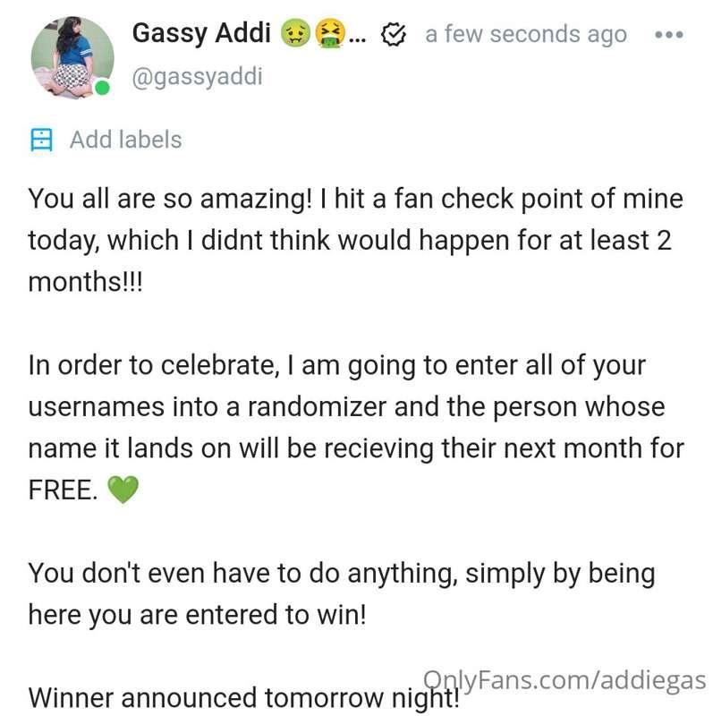 Go join the fun on my Pay to Sub account! @gassyaddi   Get s..